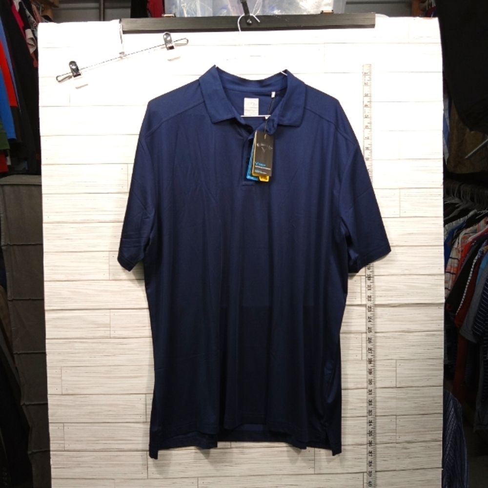 Callaway Opti-Dri Moisture Wicking Golfing Polo NWT! men's XXL Navy Blue